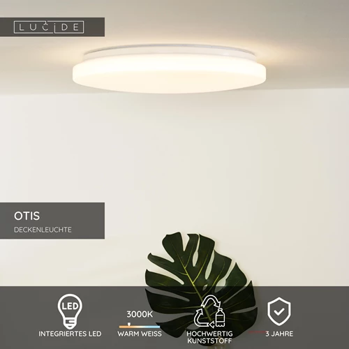 Lucide OTIS - Deckenleuchte - Ø 39 cm - LED - 1x32W 3000K - Opal - USP